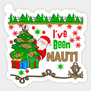 I've Been Nauti .... er Nautical at Christmas Sticker